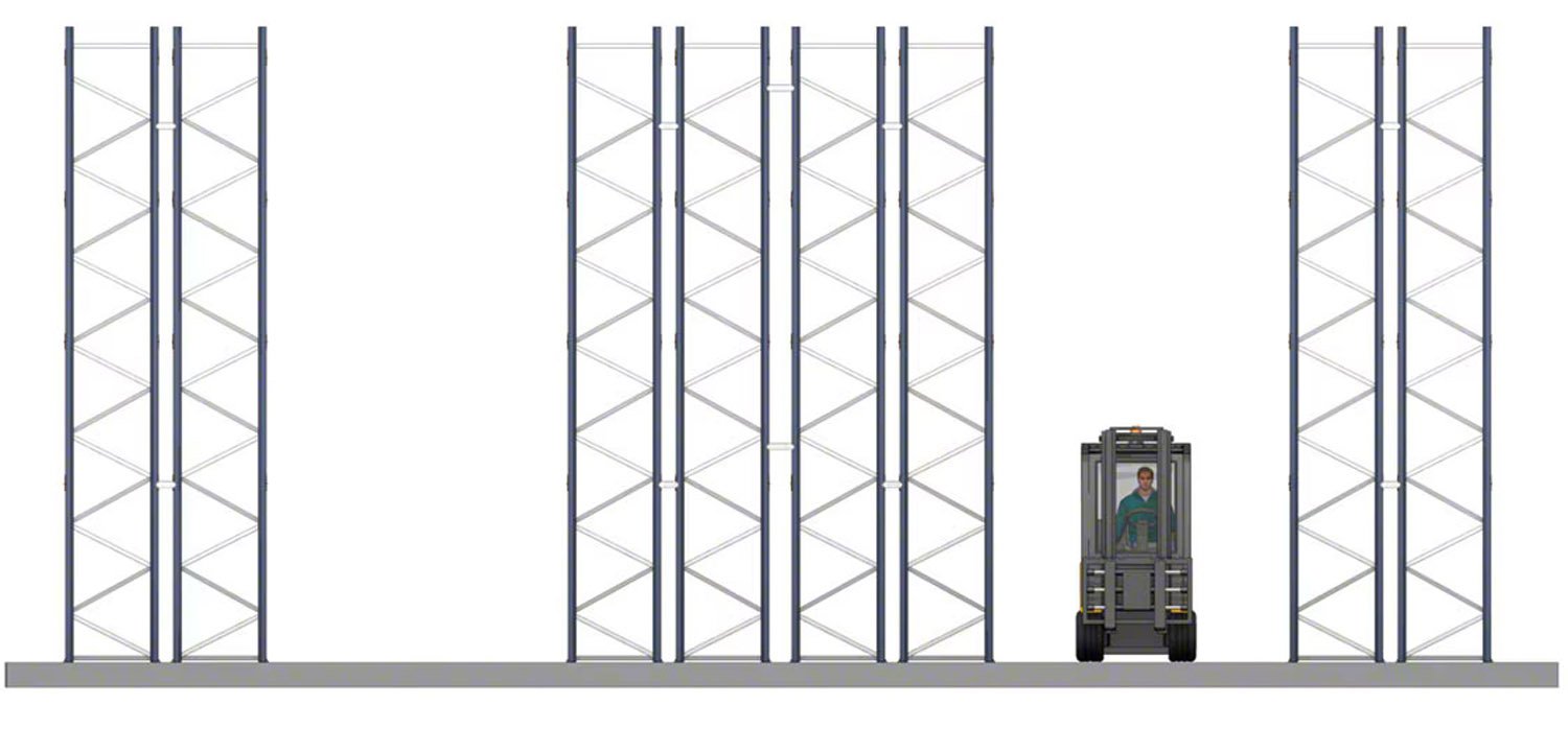 High-density pallet storage made practical.