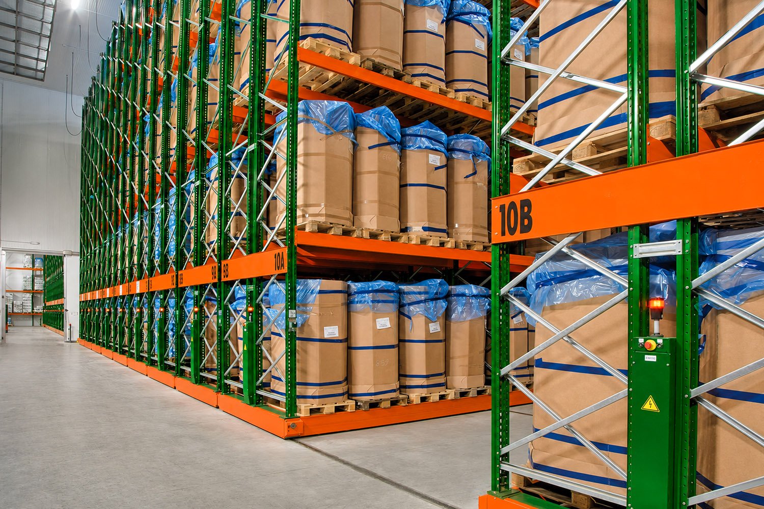 Mobile pallet racking offers high safety and long-lasting durability.