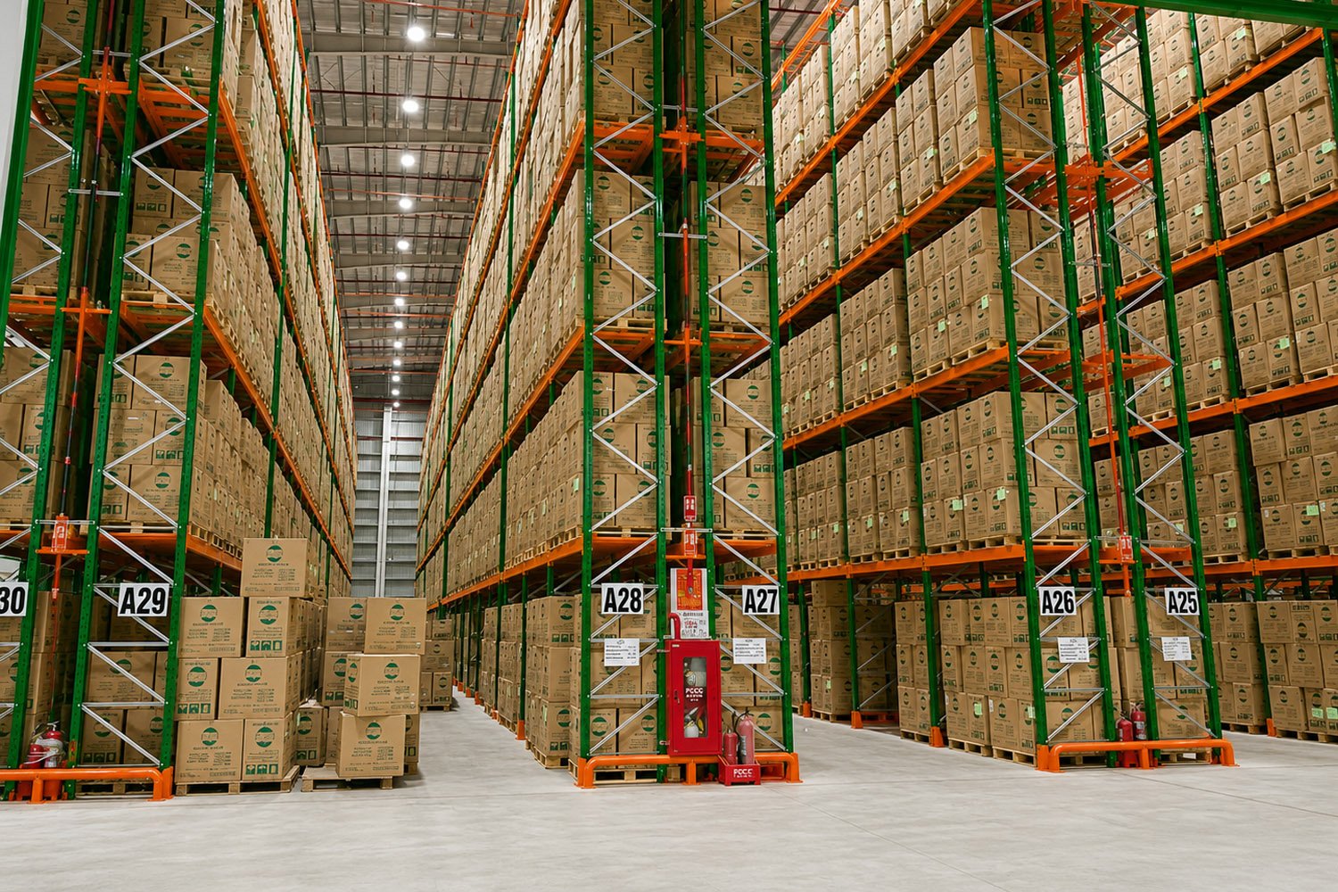 Pallet Racking is an industrial warehouse racking system designed to store palletized goods in horizontal rows and multiple vertical levels