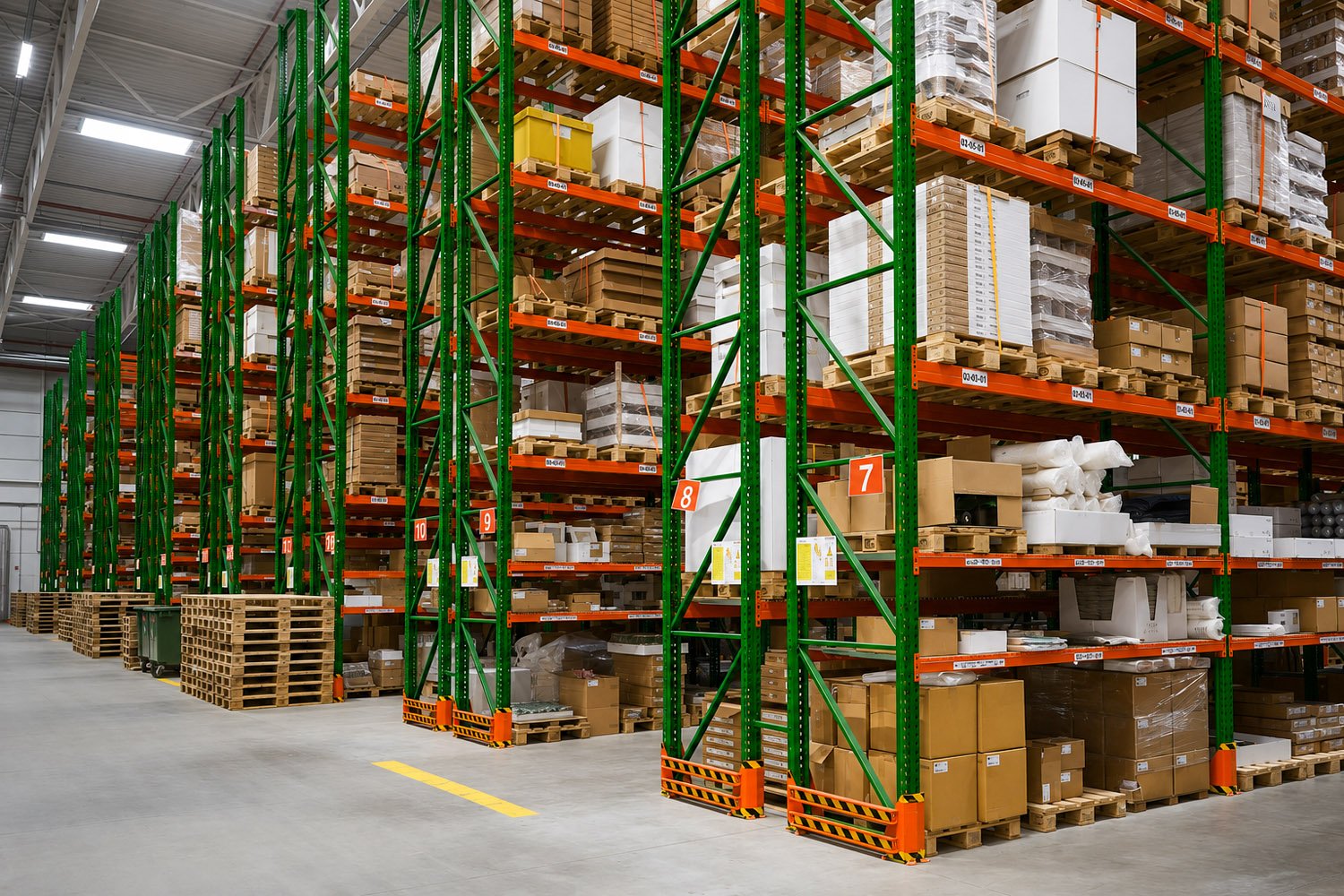 Selective Pallet Racking ensures 100% accessibility and efficient daily warehouse operations.