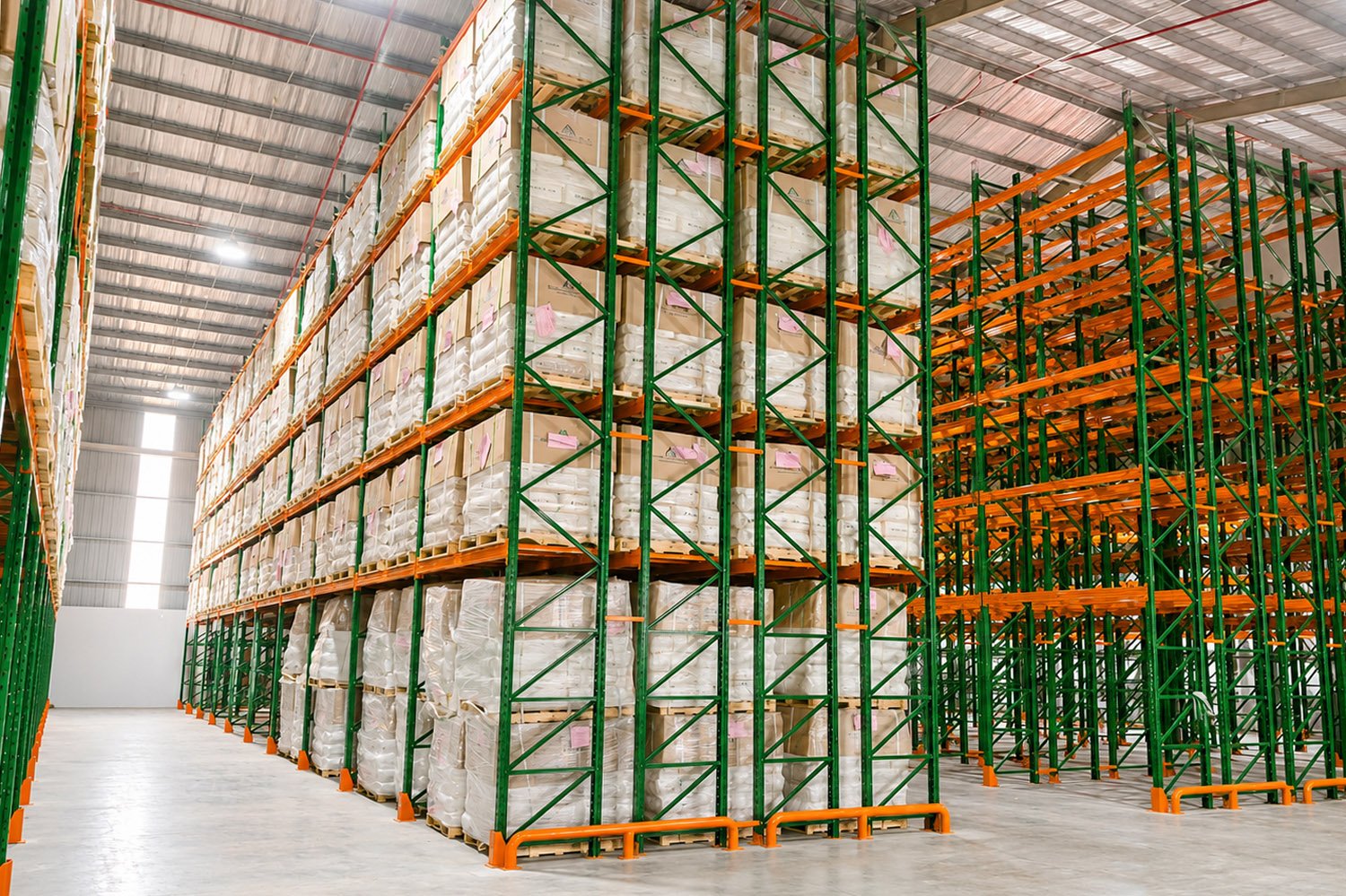 Double deep racking that balances higher storage density with controlled pallet accessibility