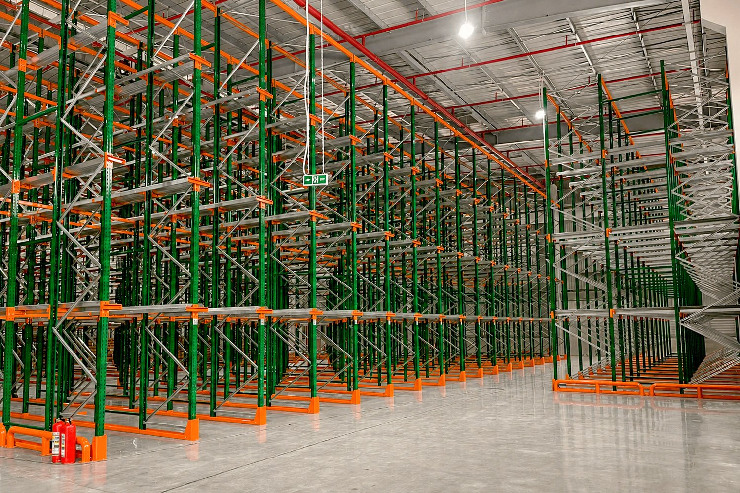 High-density drive-in racking designed to maximise storage capacity for uniform pallet loads